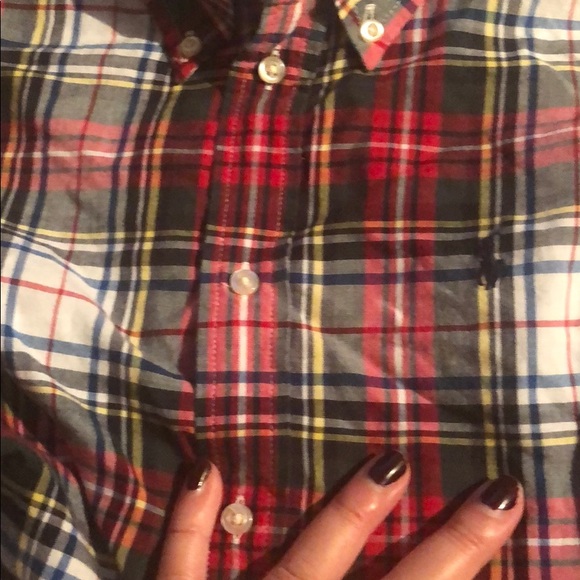 NWT- Boys Polo Plaid Shirt Size 7 - Picture 3 of 4